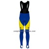 Completo Maglia ML + Pantaloncino con bretelle ML 2022 Sport Vlaanderen-Baloise Giallo Blu Bianco
